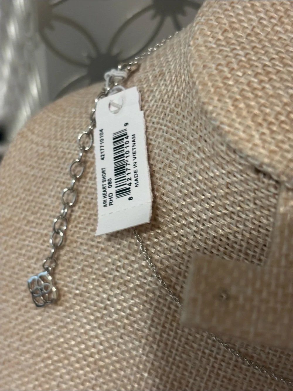 Kendra Scott Silver Pave Heart Necklace